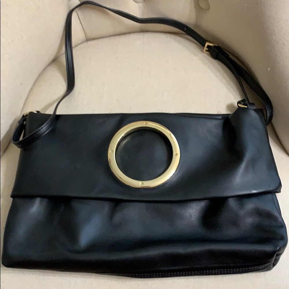 SOLD Zara convertible black leather handbag